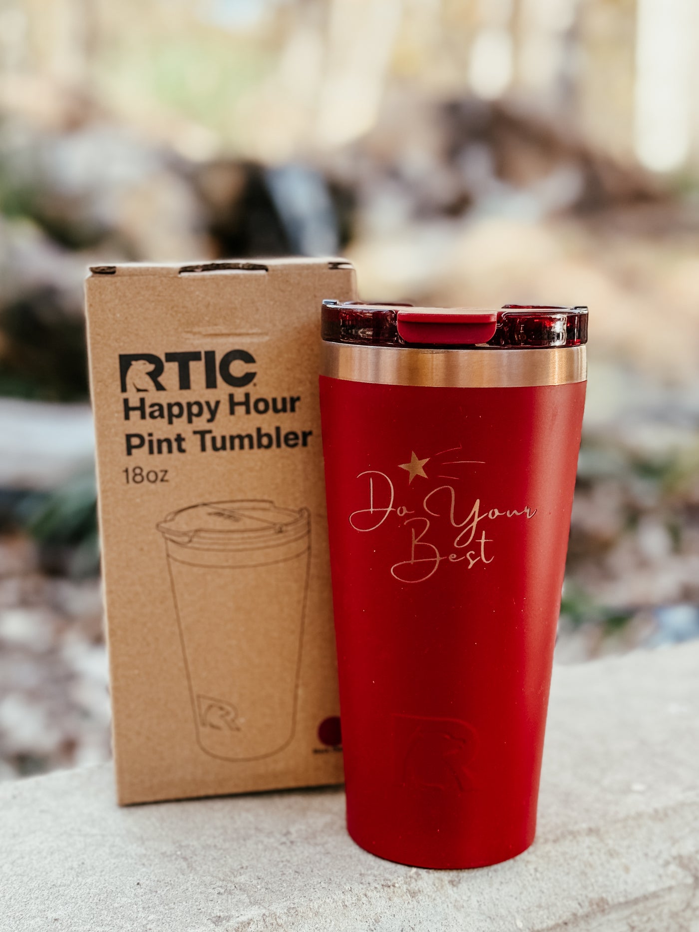 DYB RTIC 18oz BURGANDY TUMBLER